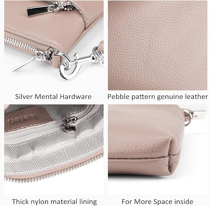 befen Genuine Leather Small Crossbody Purses for Women Travel Cross Body Bags Lightweight with Adjustable Shoulder Strap