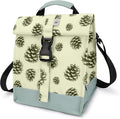 SUNNY BIRD Insulated Lunch Bag Rolltop Lunch Cooler Cute Lunch Box for Girls, Teens and Kids (Pinecone)