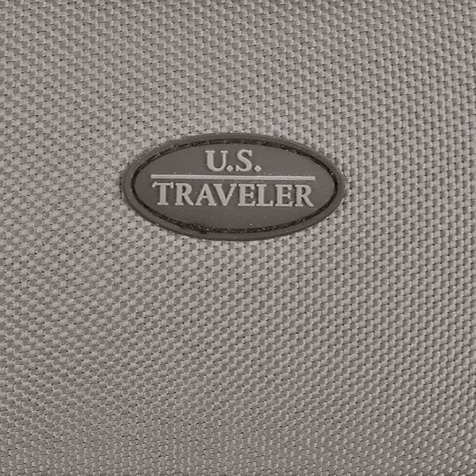 U.S. Traveler Lightweight Rolling 20" Carry On Luggage Softside Suitcase, Grey, 2 Wheel Single