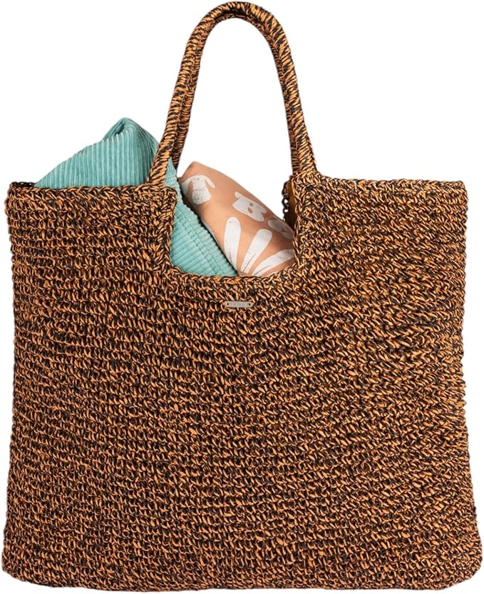 Roxy Women's Beach Tote Bag | Travel | Vacation | Straw | Lightweight | Breathable