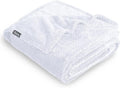 Bare Home Textured Fleece Blanket - Full/Queen - Ultra-Soft Lightweight for Bed, Sofa, and Couch - Luxury Microplush - Cozy Warm Blanket (Full/Queen, Chevron White)