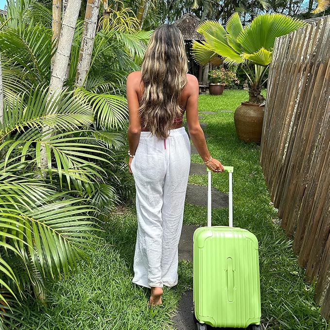 Krute Carry on Luggage 20 inch Suitcases with Spinner Wheels Airline Approved PC+ABS Hard Side Luggages with TSA Lock