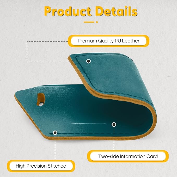 Travelambo Luggage Tags for Suitcases Faux Leather Privacy Protection 2 Pack Bag Tags Travel Accessories Essential, Summer Green