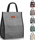 Lunch Bags for Women Insulated Reusable Lunch Tote with Internal Pocket, Lunch Tote bag for Work (Grey