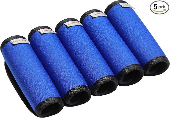 Neoprene Luggage Handle Wraps For Traveling Bright Color Luggage Tags|Handle Wraps|Handle Covers (Blue)