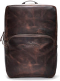 Handmade Leather Backpack for Men and Women, 15.6 Inch Laptop Bag, Genuine Leather Retro Style Casual Daypack, For Colleges & Office, Travel or Hiking- Vintage Brown