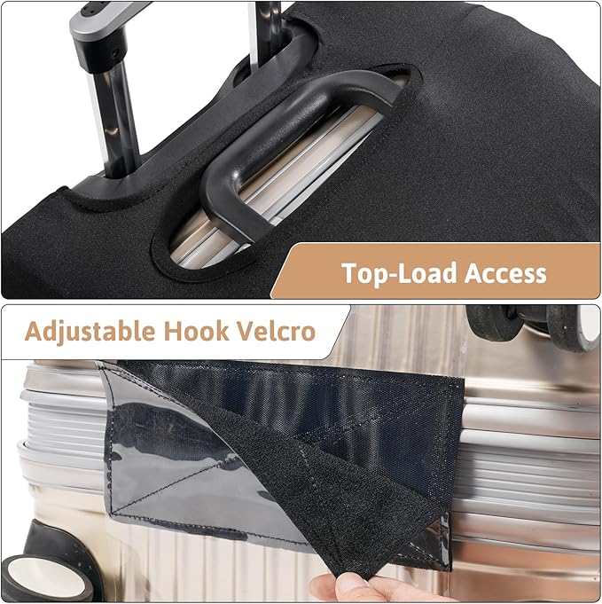 OrgaWise Clear Luggage Cover, For Suitcase Tsa Approved Transparent TPU Suitcase Cover Protector Fit 18-20 Inch Luggage