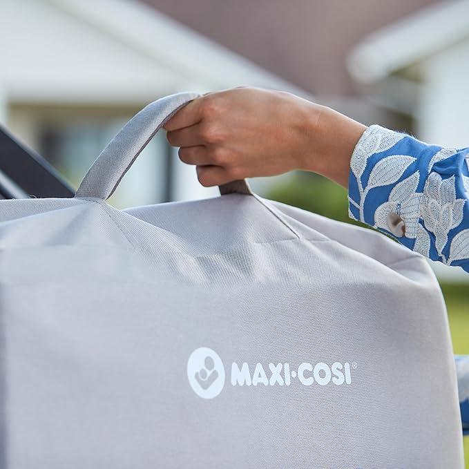 Maxi-Cosi Calao Travel Playard, Infant Bassinet, Toddler Playpen, Portable, Lightweight, Foldable, Easy Setup, with Carry Bag, Breathable Mesh, Classic Oat