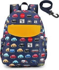 willikiva Cute Zoo Little 2d Backpack Kid Backpacks for Girls and Boys Toddler Backpack Waterproof Preschool Safety Harness Leash(DeepBlue Bus)