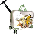 Fast Forward Ride-On 18" Suitcase For Kids/Tow-Along Toddler Carry-On Luggage With Wheels (Lion King)