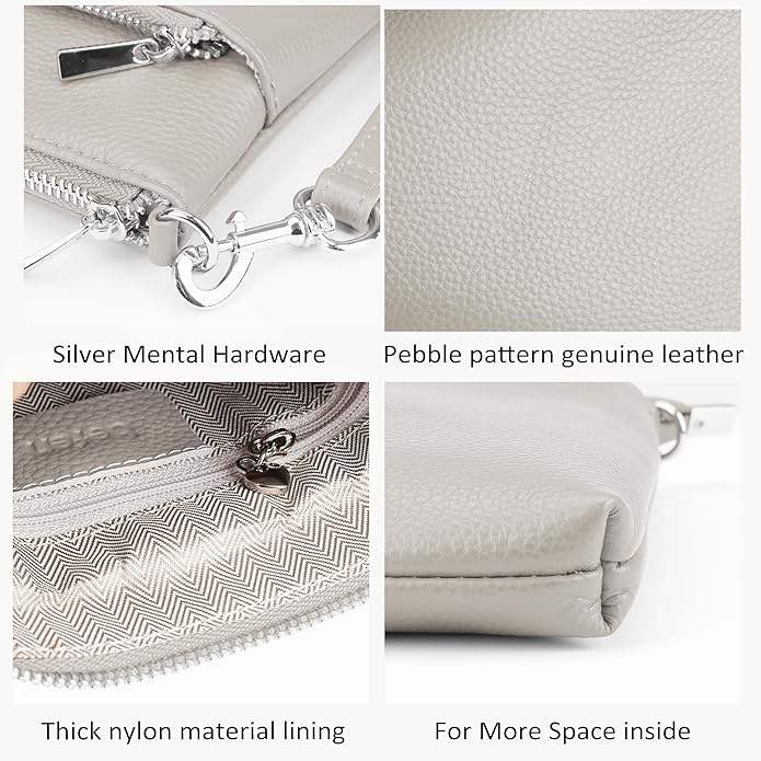 befen Genuine Leather Small Crossbody Purses for Women Travel Cross Body Bags Lightweight with Adjustable Shoulder Strap