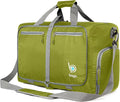 Bago Foldable Duffel Bags for Traveling Women & Men - 40L Sports Packable Duffle Bag for Travel with Shoe Compartment - Water Repellant, Heavy Duty, Lightweight Folding & Collapsible (Green)