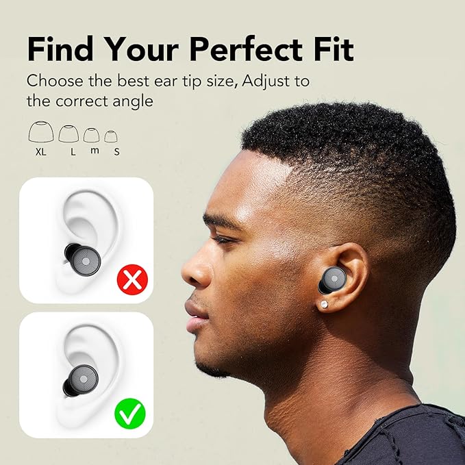 Ear Plugs for Sleeping Noise Cancelling -45dB, Soft and Reusable Silicone Hearing Protection Earplugs with 8 Eartips and Carrying Case, for Sleeping, Concert, Working, Studying, Traveling (Black)