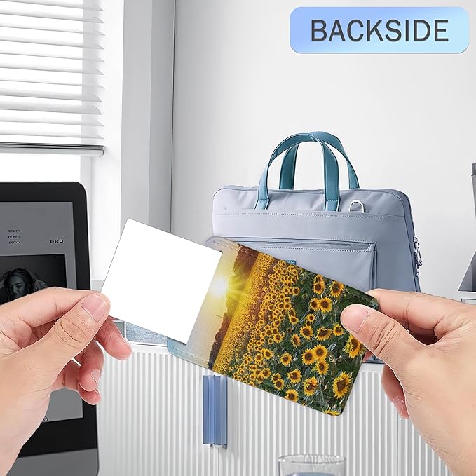 Luggage Tags for Suitcase,Field Sunflowers Sunset Luggage Tags of Set 2 Leather Identifiers Privacy Cover with Stainless Steel Loop for Women Men Travel Bag Suitcase