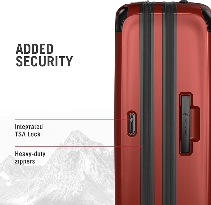 Victorinox Spectra 3.0 Expandable Medium Case - Modern Hardside Luggage - Rolling Suitcase with Spinner Wheels - Holds Travel Accessories - 81 Liters, Red