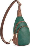 Telena Small Sling Bag for Women Leather Crossbody Fanny Packs Chest Bag for Women