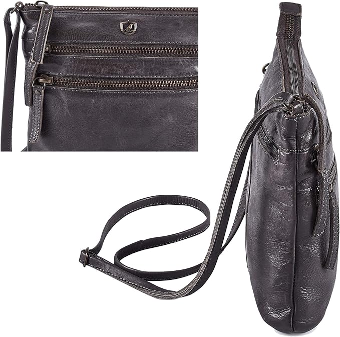 Crossbody Sling Bag for Women Small Real Leather Purse Vintage Travel Crossover Shoulder Bag Handmade