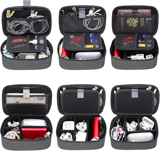 sisma Travel Electronics Organizer Tech Accessories Case Small Carrying Bag for Charging Cables Phone Chargers USB Plugs Power Cords Earbuds Adapter - Special Edition