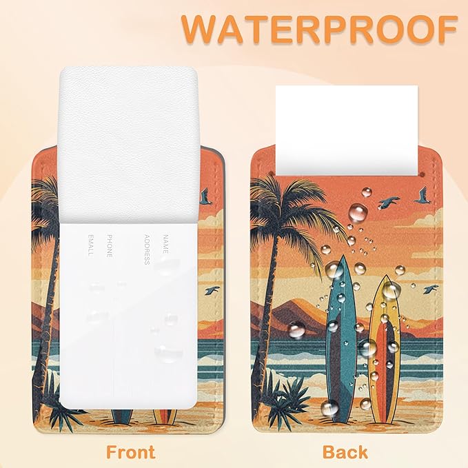 Tropical Turtle Beach Art 3 PCS Luggage Tags, Vintage Coastal Leather Suitcase Tags with Privacy Cover Name Address Labels and Durable Steel Loop for Men/Women Travel Bag Suitcases