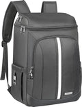 Backpack Cooler Insulated Leak Proof 35 Cans, 2 Insulated Compartments Thermal Bag, Portable Lightweight Beach Travel Camping Lunch Backpack for Men and Women, 30L, Reflective Stripes, Water-Resistant