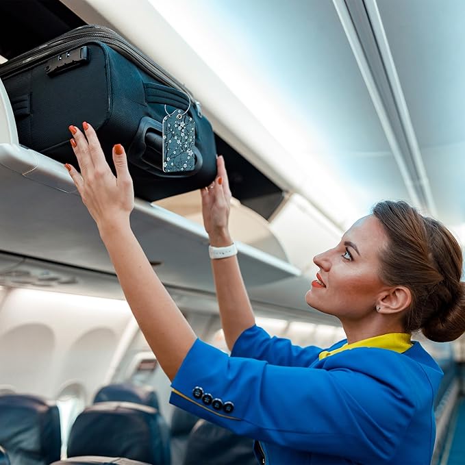 Luggage Tags for Suitcase Japanese Cherry Blossom 2 PCS Leather Travel Cruise Luggage Tag with Stainless Steel Loop Name ID Label Privacy Cover for Women Men Travel Bag Labels Set