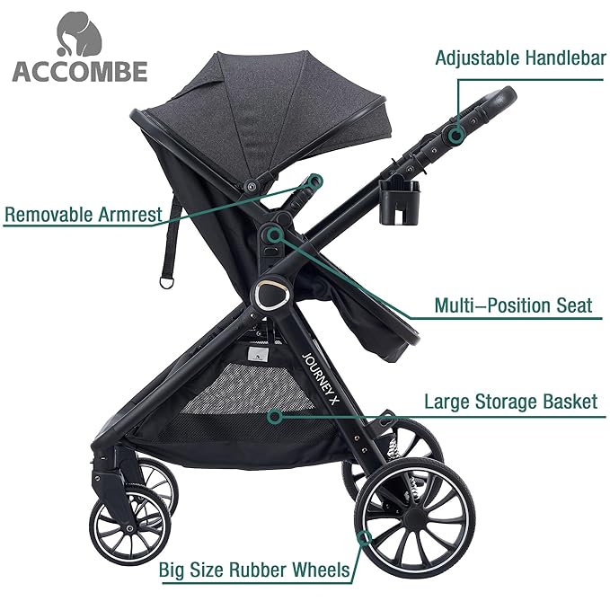 Baby Stroller 2 in 1 Newborn Convertible Stroller Bassinet for Infant New Born Pushchair 0-36 Month