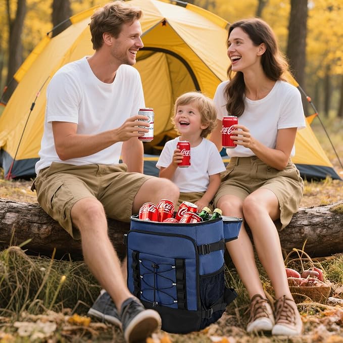 MIYCOO Cooler Backpack - 40 Cans Insulated Backpack Cooler for Men & Women, Portable 2 Leak Proof Compartments Coolers Bag for Beach Travel Picnic Lunch Hiking BBQ Camping