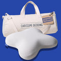 Dreamers Memory Foam Pillow with Bag – Cervical Neck Pillow for Side and Back Sleepers – Contoured Ergonomic Design for Shoulder and Neck Support