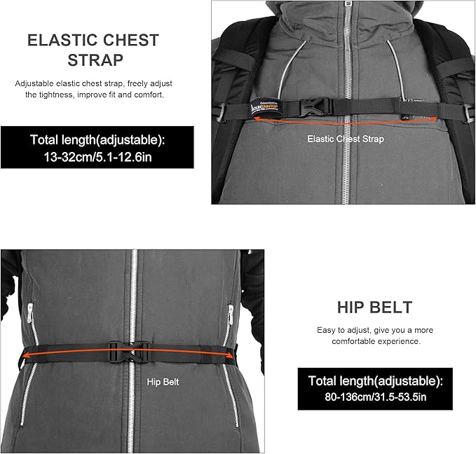 MOUNTAINTOP Hiking Backpack,25L Camping Backpack, Men Women Hiking Daypack Lightweight Travel Backpack for Camping Climbing Skiing Cycling