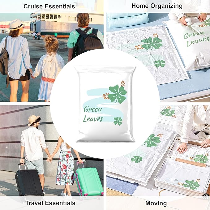 20 Pack Vacuum Storage Bags for Clothing Travel with Electric Pump, 4 Sizes Jumbo/Large/Medium/Small Space Saver Bags Vacuum Sealed for Luggage Blankets, Vacuum Seal Bags for Bedding Comforters