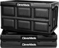 CleverMade Collapsible Storage Bins - Obsidian 3 Pack 46L - Stackable Containers Heavy Duty Capacity Folding Crates - Space-Saving for Home