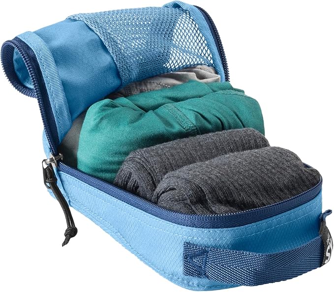Eagle Creek Pack-It Reveal Cube Set - Packing Cubes for Compartmentalizing Luggage - Durable - Ultra-Lightweight - Water-Resistant - Easy Grab Zipper Pull - Mesh Windows - Blue Dawn - XS/S/M
