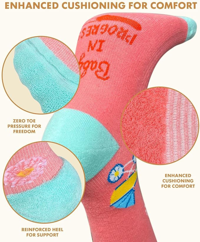 Thick Soft Cotton Compression Socks for Women Men 15-20mmHg Knee High Breathable Cotton Socks for All Day Comfort