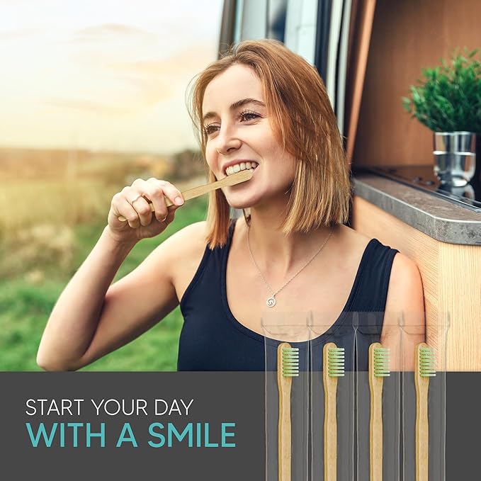 144 Pack Disposable Bamboo Toothbrushes with Toothpaste Built in - Prepasted Toothbrushes Individually Wrapped - Single Use Waterless Tooth Brush with Soft Bristles for Work, Camping, Travel