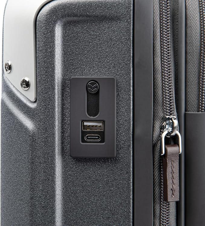 Travelpro Platinum Elite Hardside Expandable Carry on Luggage, 8 Wheel Spinner, TSA Lock, Hard Shell Polycarbonate Suitcase, Vintage Grey, Compact Carry on Laptop Pocket 20-Inch