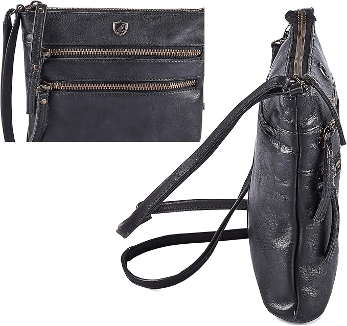 Crossbody Sling Bag for Women Small Real Leather Purse Vintage Travel Crossover Shoulder Bag Handmade