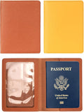 2 Pack Passport covers and Vaccine Card Holder Arouselove PU Leather Passport Wallet Vaccine Case Protector Slot Travel Passport Wallets for Women & Men
