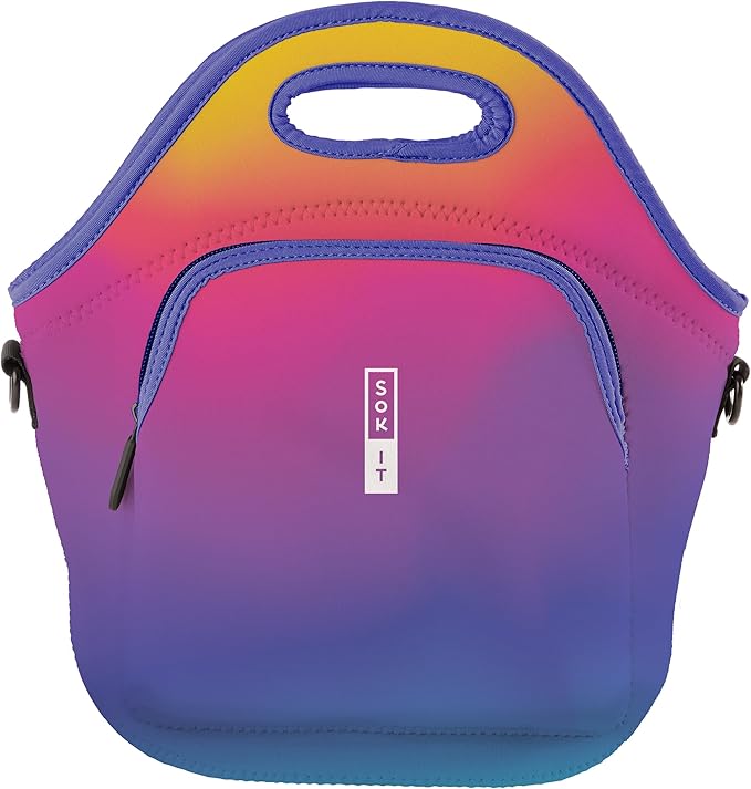 Sok It LunchTote Zippered Bag Insulated Neoprene Caddy (Twilight, X-Large 6.5 Quart Lunch Tote)