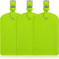 3 Pack Luggage Tags for Suitcases, TSA Approved Bag Tags, Baggage Tags with Privacy Protection, Travel Essentials Luggage Accessories, Neon Green