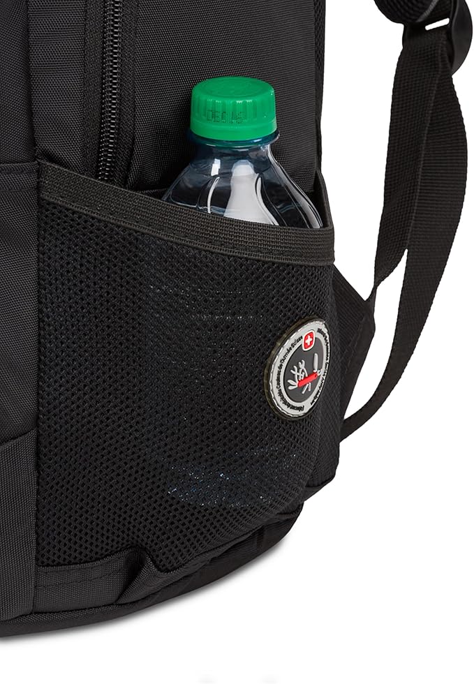 SwissGear 1186 Bungee Backpack, Black/Grey, 17-Inch