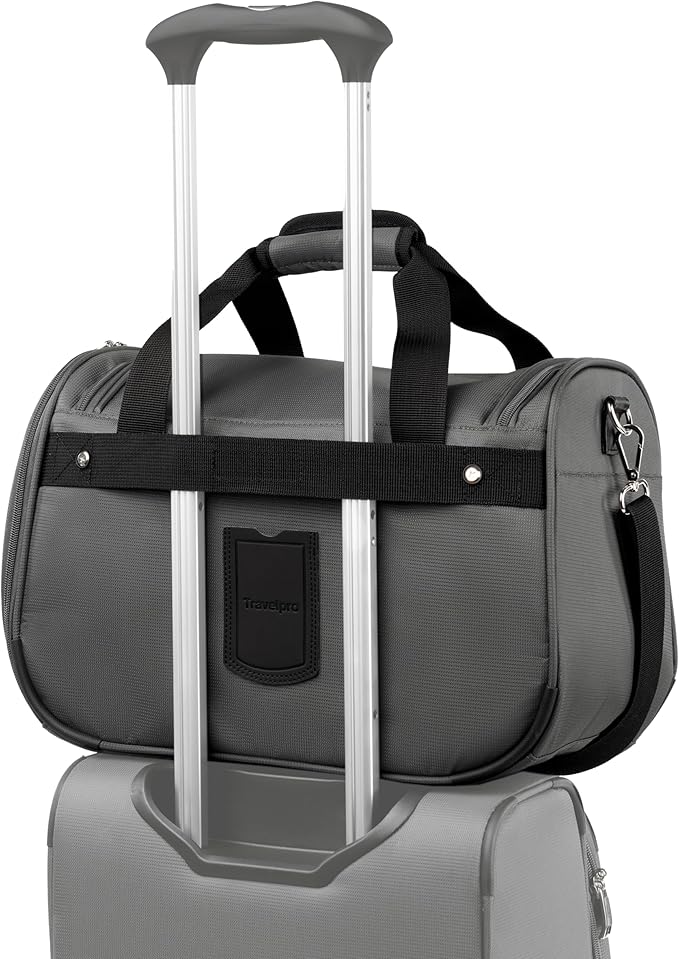 Travelpro Maxlite 5 Softside Expandable Luggage with 4 Spinner Wheels/Soft Underseat Tote, Lightweight Suitcase, Men and Women, Shadow Grey, 2-Piece Set (Tote/20)