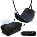 2-in-1 Airplane Footrest Pillow - Inflatable Travel Foot Hammock & Cushioned Foot Pad for Ultimate Comfort on Flights, Travel Accessories, Portable Foot Rest for Flights