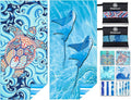 2 Pack Microfiber Lightweight Beach Towel Sand Free Quick Dry Absorbent Thin Compact Towels for Swimming Pool Camping Beach Accessories Large Easy Pack Travel Things for Vacation Essentials Gift