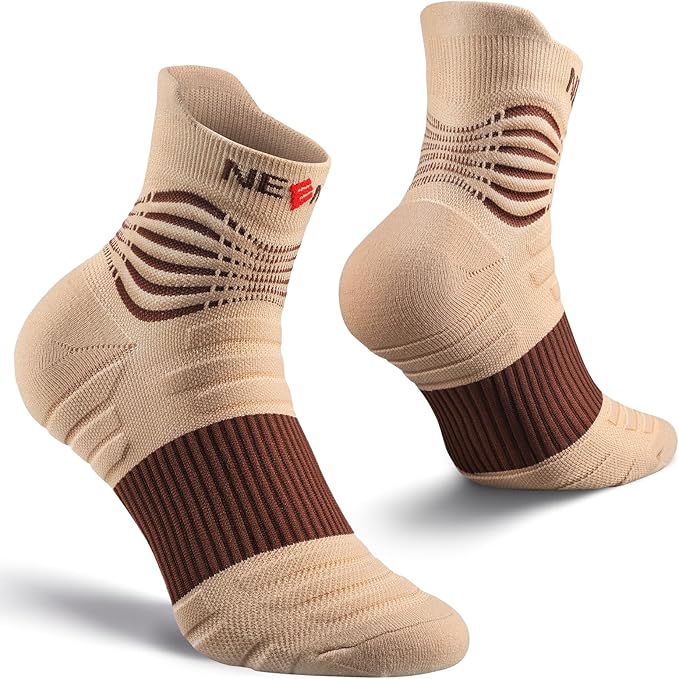 NEENCA Professional Compression Socks, Medical Athletic Ankle Socks for Injury Recovery & Pain Relief, Sports Protection, Circulation —1 Pair, 20-30 mmhg