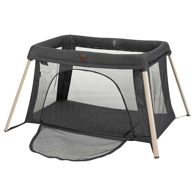 Maxi-Cosi Calao Travel Playard, Infant Bassinet, Toddler Playpen, Portable, Lightweight, Foldable, Easy Setup, with Carry Bag, Breathable Mesh, Classic Graphite