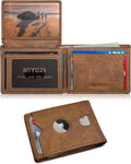 Airtag Wallet for Men,with Cash Pocket 2 ID Window 13 Cards,Slim Leather Wallet Front Pocket Card Holder RFID Blocking with Gift Box