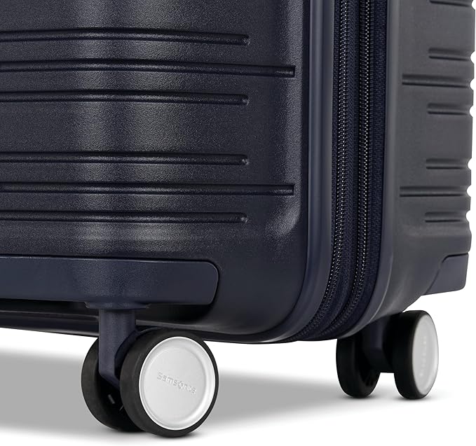 Samsonite Elevation Plus - Large Hardside Luggage - Scratch Resistant Polypropylene Shell, RightHeight™ Adjustable Handle, Integrated AirTag Holder, TSA Lock, WetPak™ Compartment - Midnight Blue