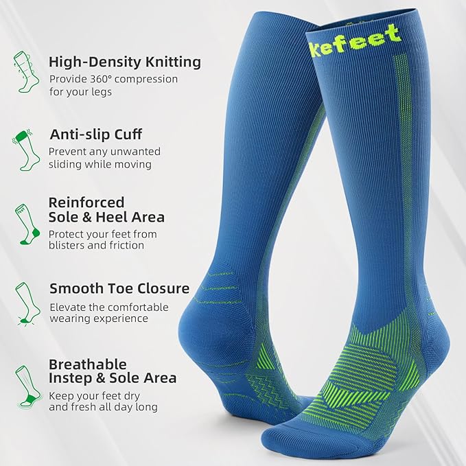 Compression Socks for Women Men 3 Pairs, Compression Stockings, Fragrance Flight Socks for Travelling Sitting