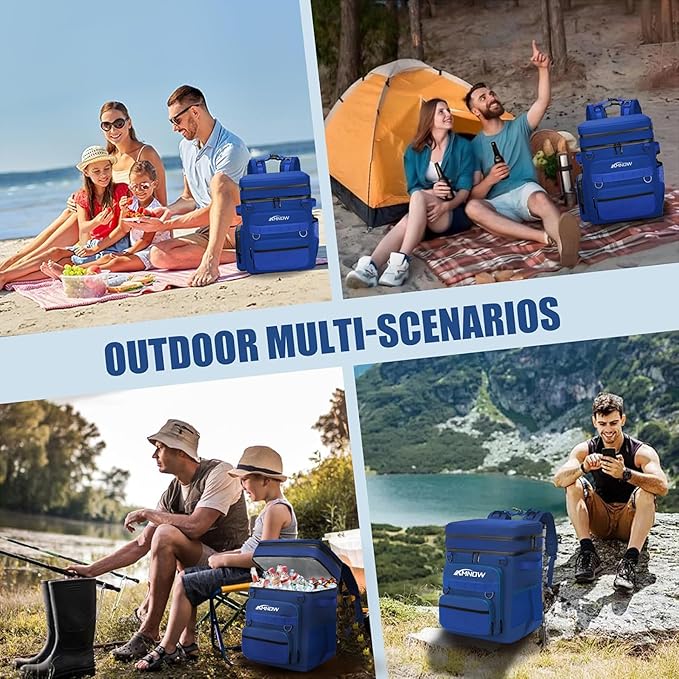 Backpack Cooler Insulated Leak Proof for Men Women 50 Cans Soft Cooler Backpack Insulated Waterproof Large Capacity Coolers Bag Portable for Lunch Camping Travel Picnic Hiking