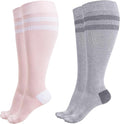 Momcozy Compression Socks for Women Wide Calf, 15-20mmHg Knee High Support Socks for Pregnancy, Nurses, Travel, Flying